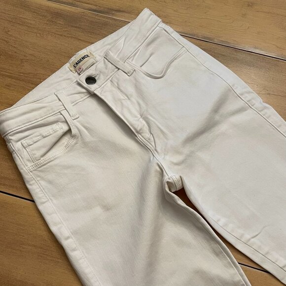 L'AGENCE Margot High Rise Skinny Jean Size 25 White ankle-length 5 pkt - Picture 3 of 10
